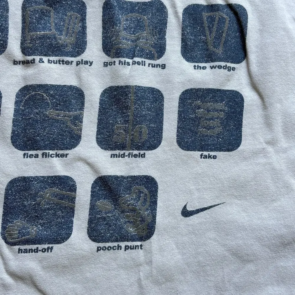 Dallas Cowboys Nike Vintage 90’s NFL Graphic T-Shirt Plays Men’s Size Large